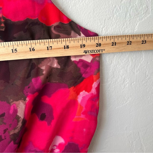 Eliza J Floral High Low Dress Red Black preppy wedding summer bohemian party - Picture 8 of 15